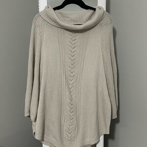 Elegant Beige Cowl Neck Sweater